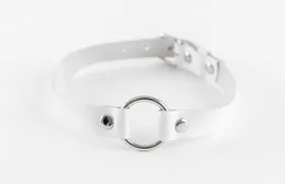 Beli čoker od prave kože