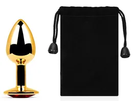 Golden plug Small (glavčina analna) kristalna boja crvena, l 72 mm, d 28 mm, težina 50g, art. GS-16