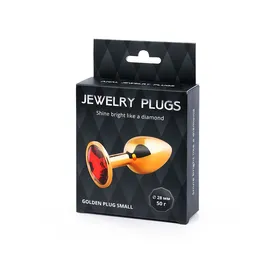 Golden plug Small (glavčina analna) kristalna boja crvena, l 72 mm, d 28 mm, težina 50g, art. GS-16