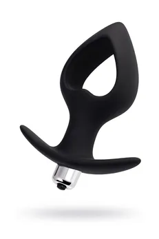 Analni vibracioni produživač POPO Pleasure by toifa Cordis M, silikon, Crna, 14 cm, Ø 5,5