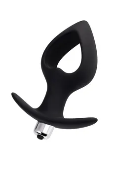 Analni vibracioni produživač POPO Pleasure by toifa Cordis M, silikon, Crna, 14 cm, Ø 5,5