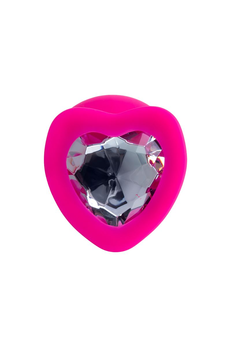 Analna čaura Todo bi Toifa Diamond Heart, silikon, ružičasta, 9,5 cm, Ø 4 cm