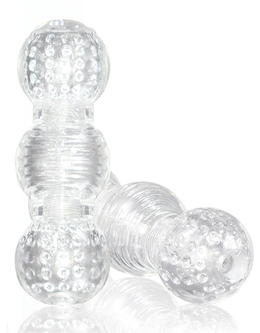 Prozirni kovrčavi masturbator Master Stroker