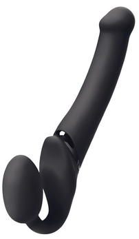 Silicone Bendable Strap-on - size m crni vibracioni trap