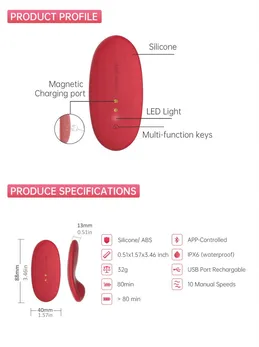 Magic Motion Nik Vibrator red