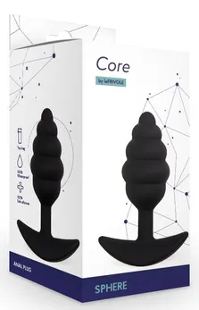 Crni Analni čep Sphere M - 9 cm.