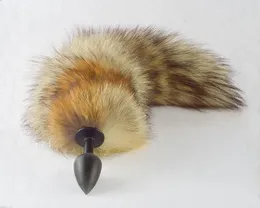 Crni Analni čep sa puhastim crvenim repom