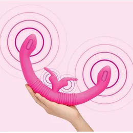 Dvojna dvoglavi roze zec-vibrator Together™