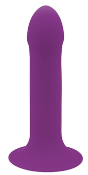 Ljubičasti dildo na usisnoj čaši Hitsens 6-13,5 cm.
