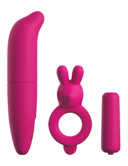 Svetlo roze vibracioni komplet za parove Couples Vibrating Starter Kit