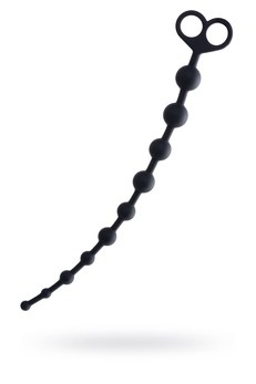 TOIFA Popo Pleasure Cephei analne perle, vodootporne, silikon, crne, 33,5 cm, Ø 2,4 cm