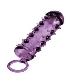 Zatvorena ljubičasta mlaznica Samurai Penis Sleeve Purple-14,5 cm.