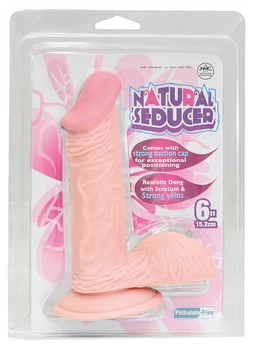 Telesni dildo na usisnoj čaši Natural Seducer 6 Flesh dong-15,2 cm.