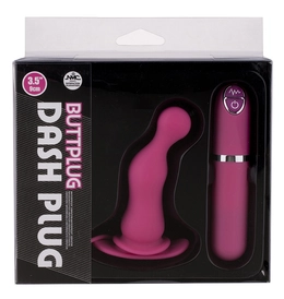 Dash Butt Plug Vith Mini Controller II - 9 cm ružičasta vibraciona kutija