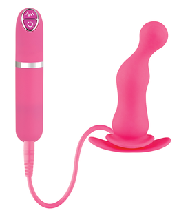 Dash Butt Plug Vith Mini Controller II - 9 cm ružičasta vibraciona kutija