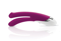 Mistim Bon Aparte Vibrator dvostruka Silikonska ljubičasta 22 cm