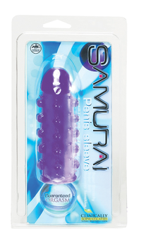 Zatvorena ljubičasta mlaznica Samurai Penis Sleeve Purple-14,5 cm.