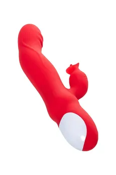 Jos Redli Vibrator sa pokretnom glavom, silikon, crvena, 21 cm