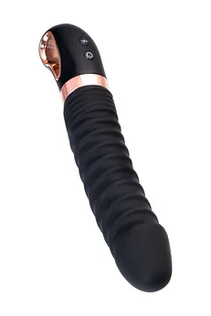 Nerealni vibrator VANAME D-Splash Hurricane, silikon, Crna, 22,5 cm