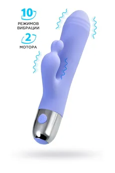 Vibrator sa klitoralnom stimulacijom Flovetta Crocus, silikon, ljubičasta, 17,5 cm
