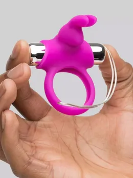 Vibrokolco Happy Rabbit sa pultom, ljubičasto