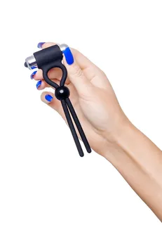 Laso na penisu a-Tois bi TOIFA ect, silikon, crno, 14 cm