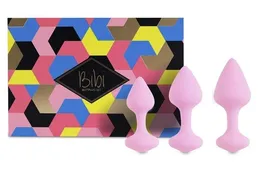 Bibi Butt Plug set od 3 nežno ružičaste čepove