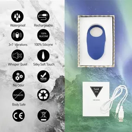 Prsten erekcije sa vibracijom Thor Cockring Blue Blue