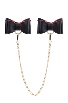 Toifa Theatre Bov - Tie komplet za vezivanje, PU-koža, crna