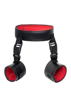 Ogrlica sa lisice TOYFA Theatre, PVC, crna, 44 cm