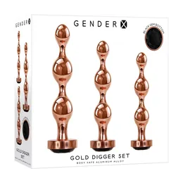 Gender K Gold Digger set set zlatnih analnih Elk stimulansa
