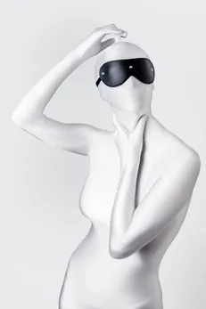 Anonimo Maska, PU koža, crna, 24 cm