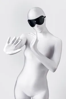 Anonimo Maska, PU koža, crna, 24 cm