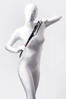 Flogger Anonimo #0004, PU koža, crna, 45 cm