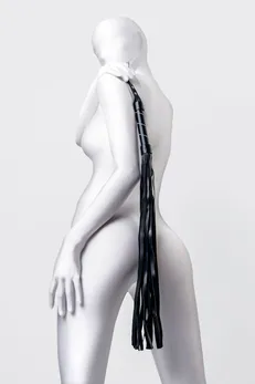 Flogger Anonimo #0005, PU koža, crna, 64 cm