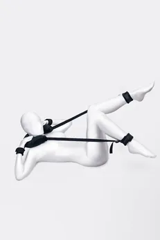 Remen za zaključavanje Anonimo #0701 sa jastukom, velur, Crna, 127 cm