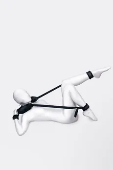 Remen za zaključavanje Anonimo #0701 sa jastukom, velur, Crna, 127 cm