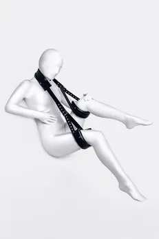 Stropa fixiruющaя Anonymo, PU koža, crna, 145 cm