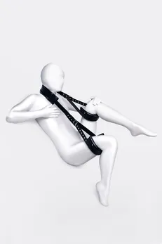 Stropa fixiruющaя Anonymo, PU koža, crna, 145 cm