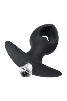 Analni vibracioni produživač POPO Pleasure by toifa Cordis S, silikon, Crna, 10 cm, Ø 4 cm