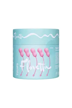 Flovetta set vaginalnih kuglica Toifa Tulips, silikon, ružičasta, 5,3 cm