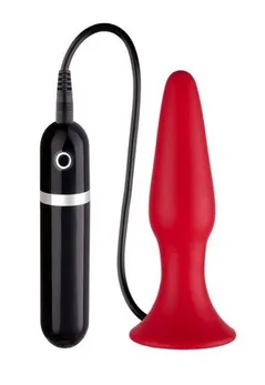 Crveni silikonski čep sa vibracijama-12,5 cm.