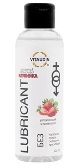 Интимный гель-смазка на водной основе vita udin с ароматом клубники .