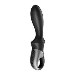 Crni analni vibrator Heat Climak za stimulaciju P tačke sa funkcijom grejanja - 20,6 cm.