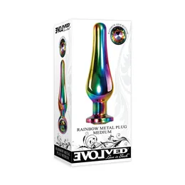 Evolved RAINBOW METAL PLUG MEDIUM duga analna pluta srednja