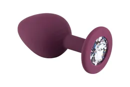 Tamnocrveni silikonski čep sa prozirnim kristalom M 3309-02