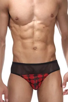 Muške gaćice sa širokom trakom od fine mreže