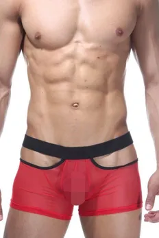 Otvorene boxerske gaćice od prozirne tkanine