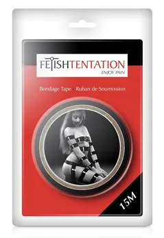 Fetish Tentation crna traka za fixiranje, 15 metara