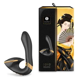 Soio vibracioni stimulator za klitoris i G zonu sa dva nezavisna motora, crni